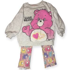Care Bears Toddler Girl 2-Piece Outfit Set Sweatshirt Pants 3T